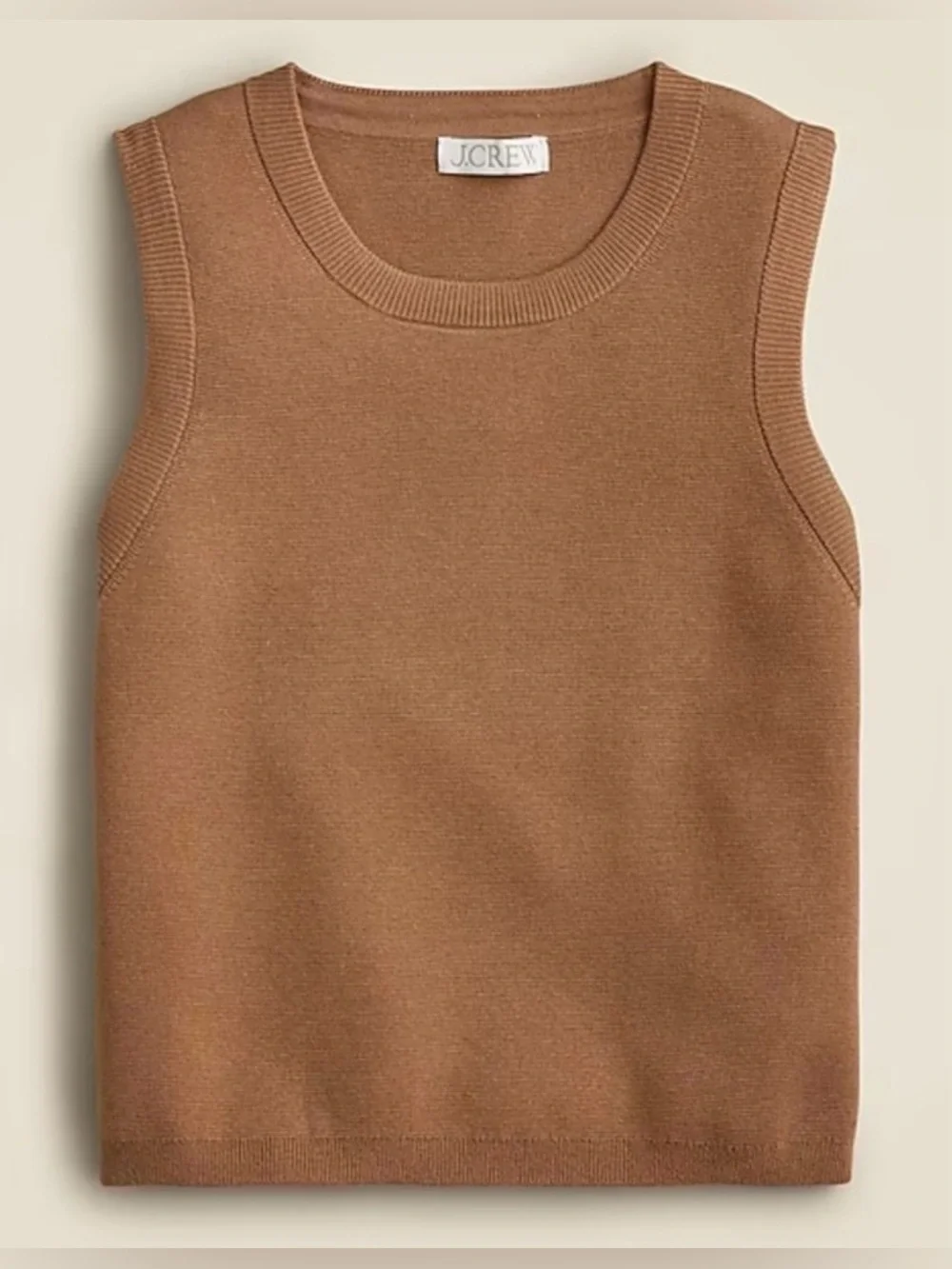 J.Crew Sweater shell in TENCEL™ lyocell blend in camel